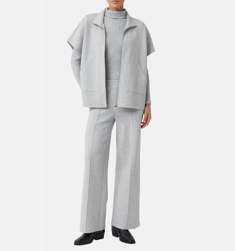 comma Lichtgrijze Geklede Broek voor dames (364869)