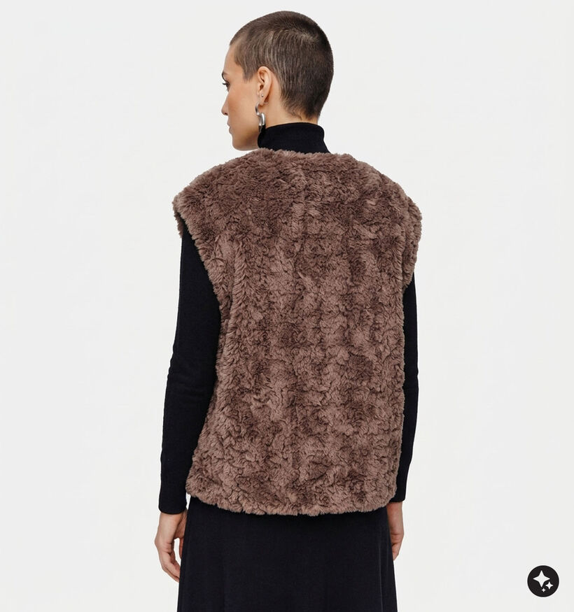 Laurent David Taupe Bodywarmer voor dames (382007)