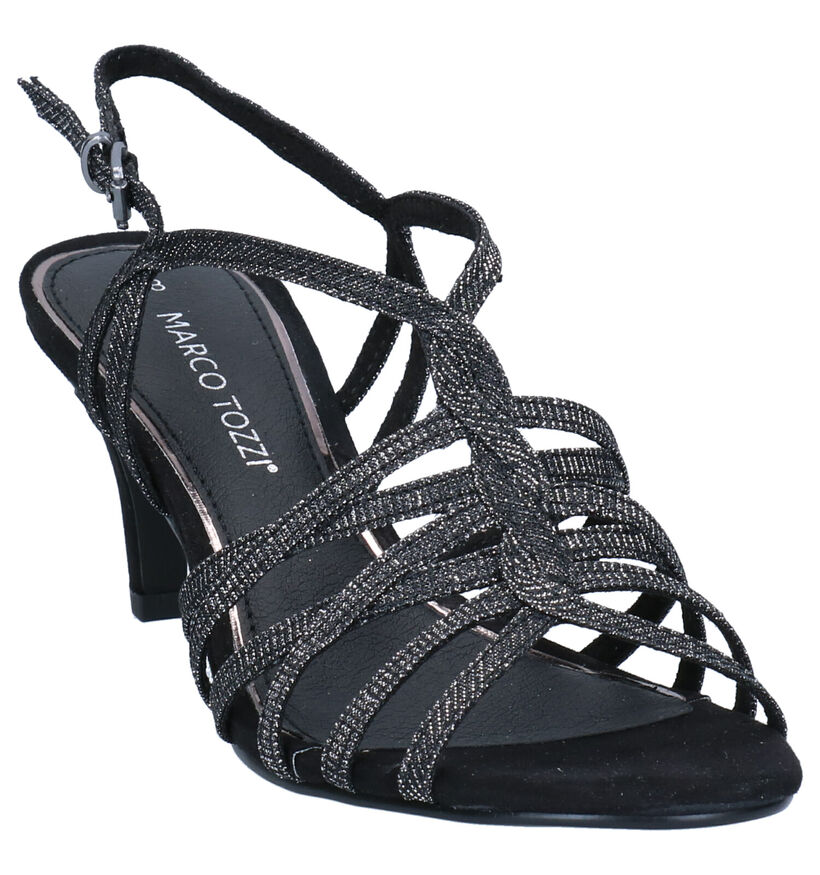 Marco Tozzi Zwarte Sandalen in stof (270693)