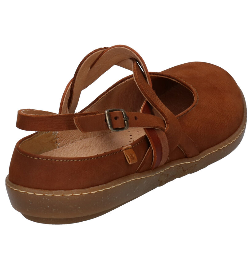 El Naturalista Cognac Ballerina's met Bandje in leer (288882)