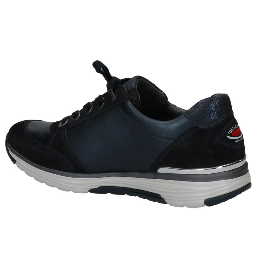 Gabor Rollingsoft Blauwe Veterschoenen in leer (282430)
