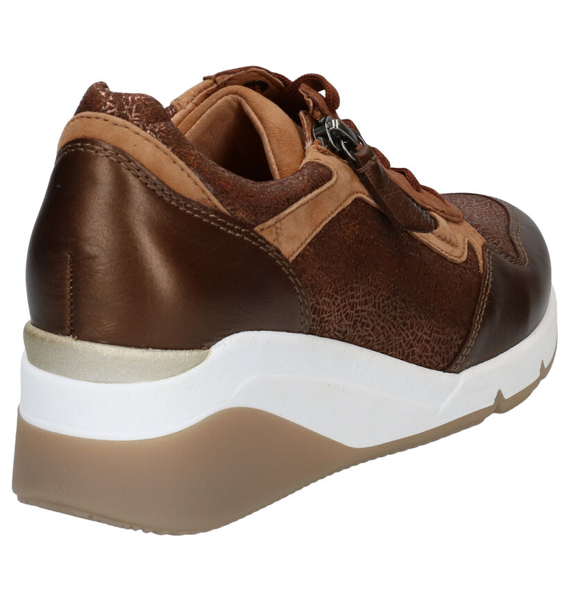 Gabor OptiFit Zwart/Bronzen Sneakers in leer (282470)