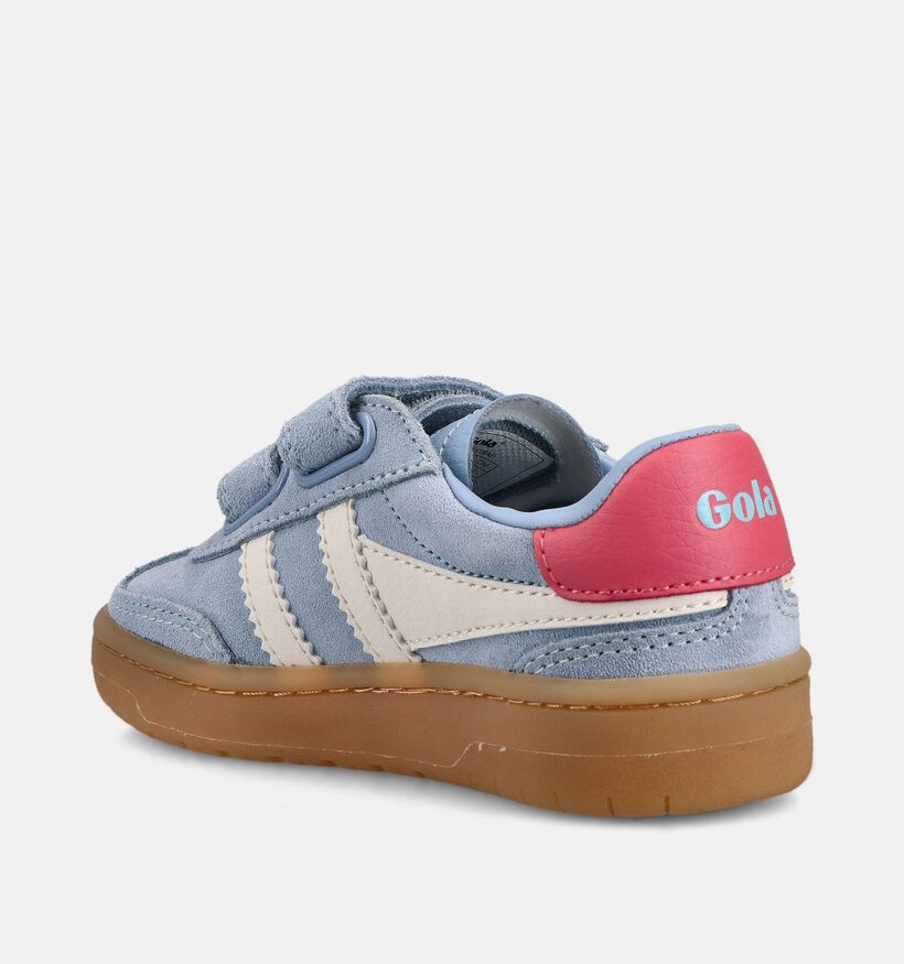 Gola Viper Strap Lichtblauwe Sneakers voor meisjes (368506) - geschikt voor steunzolen