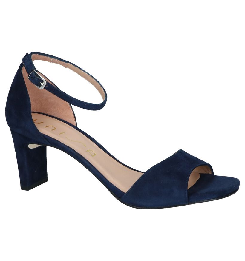 Unisa Sandales à talons en Bleu en nubuck (249270)