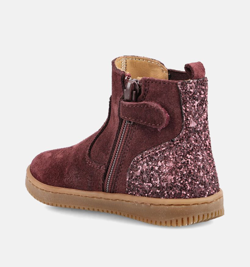 STONES and BONES Neki Bottines Chelsea en Bordeaux pour filles (381413) - pour semelles orthop&eacute;diques