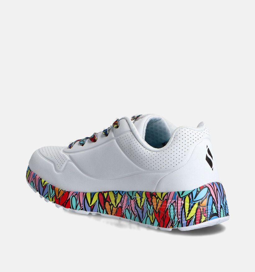 Skechers Uno Lite Subtle Love Witte Sneakers voor meisjes (360956)