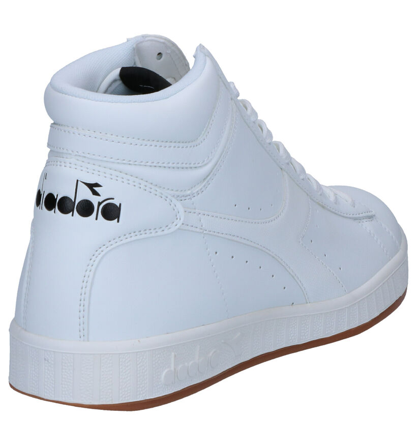 Diadora Game P High Witte Sneakers in kunstleer (267976)