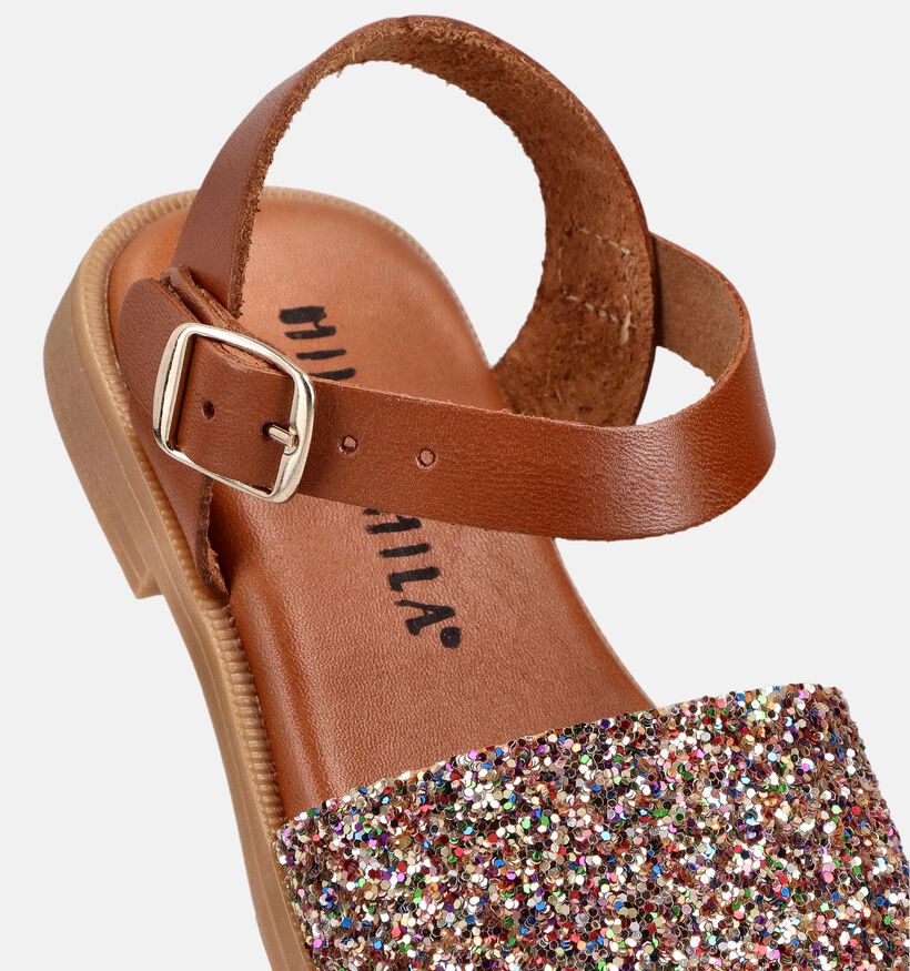 Milo & Mila Bruine Sandalen Glitter voor meisjes (372467)