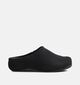 FitFlop Shuv Felt Clog Pantoufles en Noir pour femmes (361456)