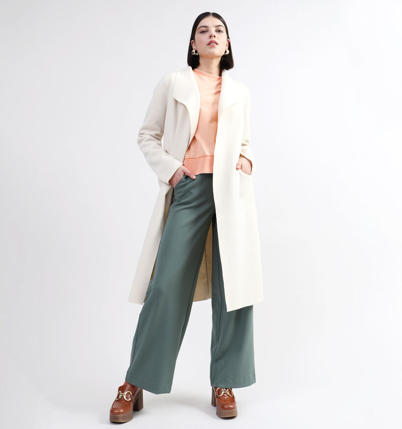 Vila Juice Manteau mi-long en Écru pour femmes (335437)