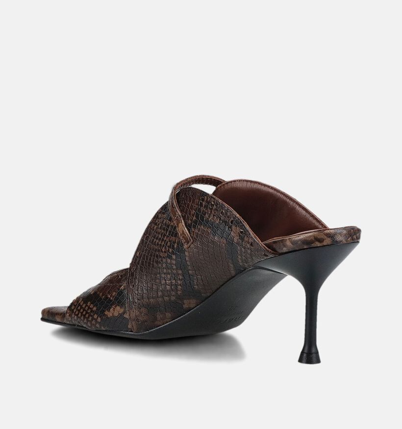 March23 Raven Groene/Bruine Slippers met Hak voor dames (381038)