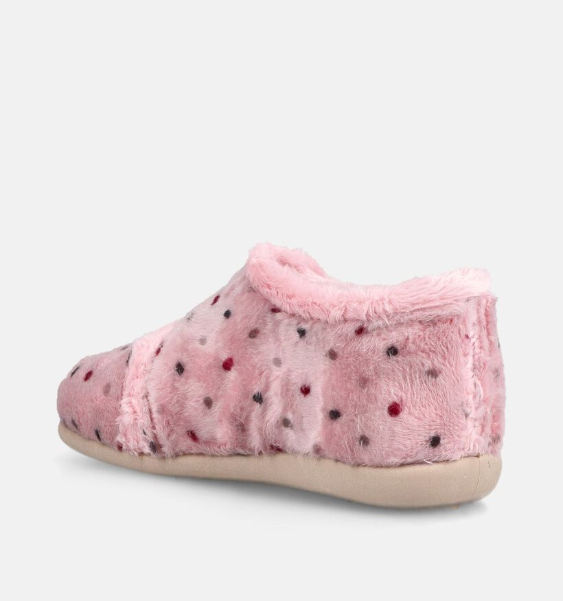 Milo & Mila Pantoufles en Rose pour filles (381135) - pour semelles orthop&eacute;diques