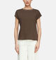 comma Chocolate Brown Donkerbruine T-shirt voor dames (373142)