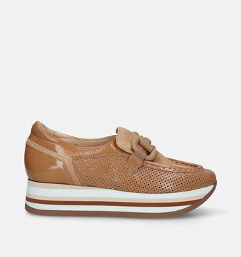 Chaussures à enfiler cognac