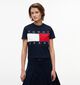 Tommy Hilfiger Reg Flag T-shirt en Bleu fonc&eacute; pour femmes (375854)
