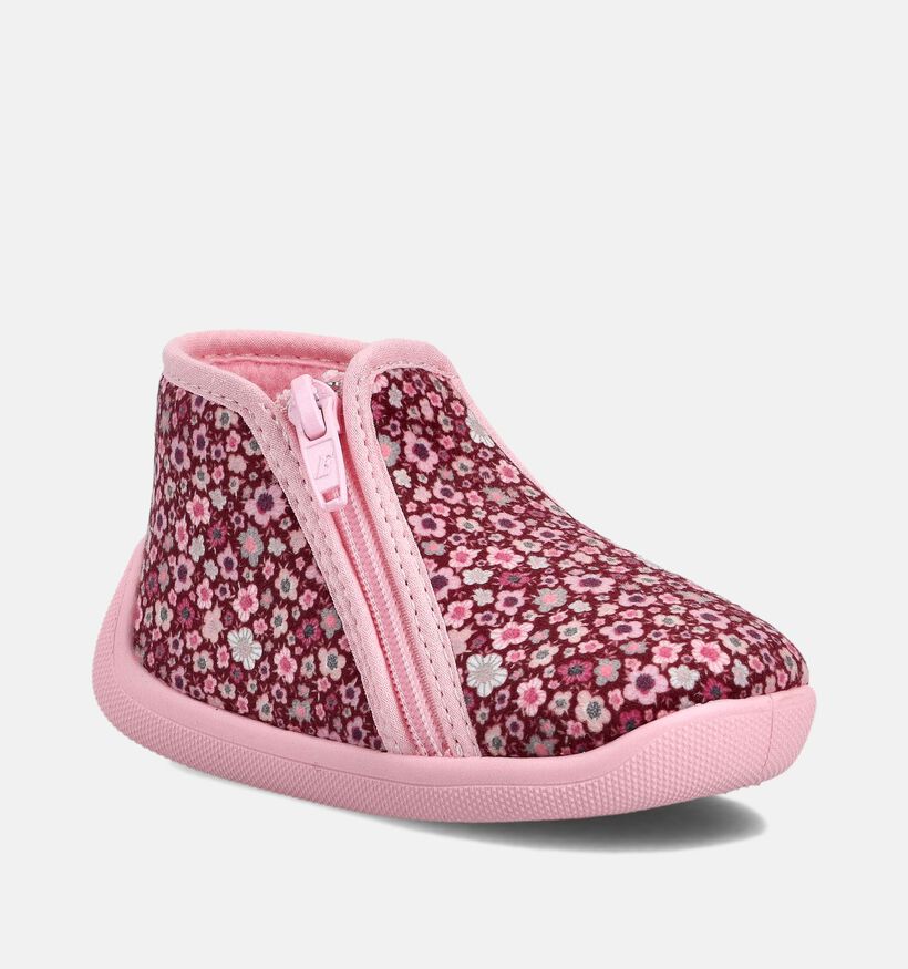 Milo & Mila Bordeaux/Roze Pantoffels voor meisjes (364918) - geschikt voor steunzolen