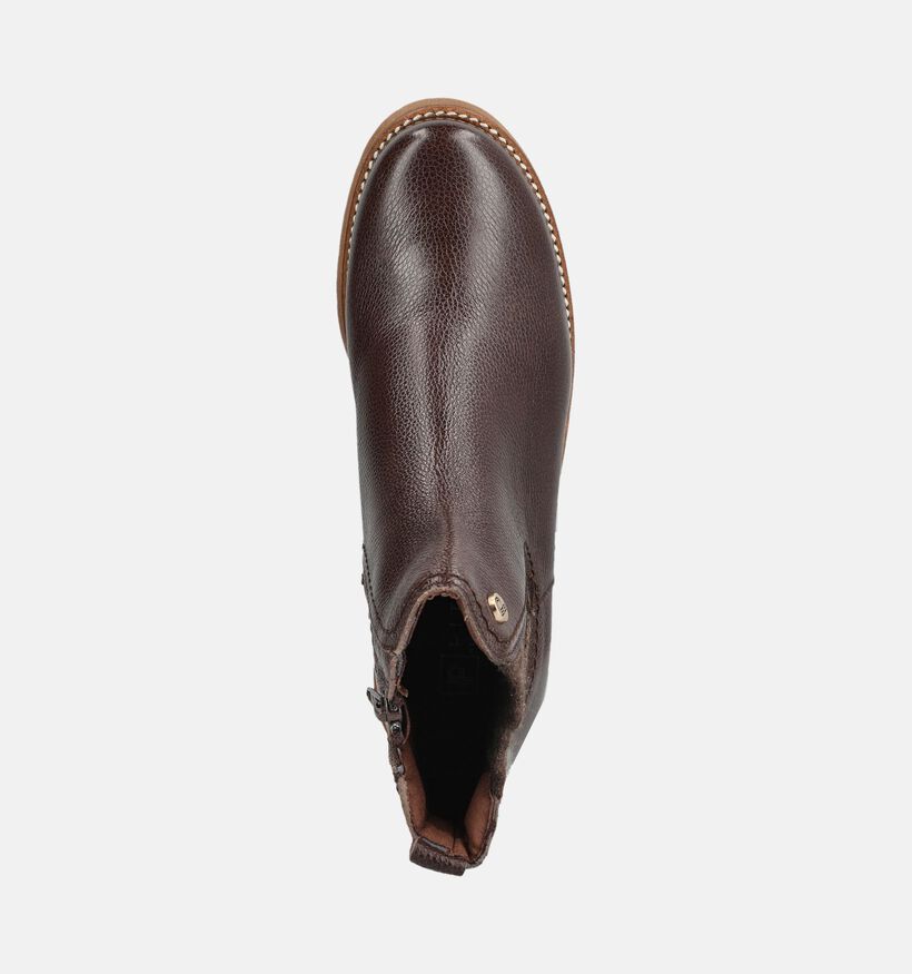 Pitillos Bottines &agrave; talons en Brun fonc&eacute; pour femmes (379732) - pour semelles orthop&eacute;diques
