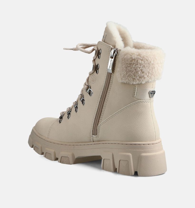 Tamaris Boots à lacets en Taupe pour femmes (362818) - pour semelles orthopédiques