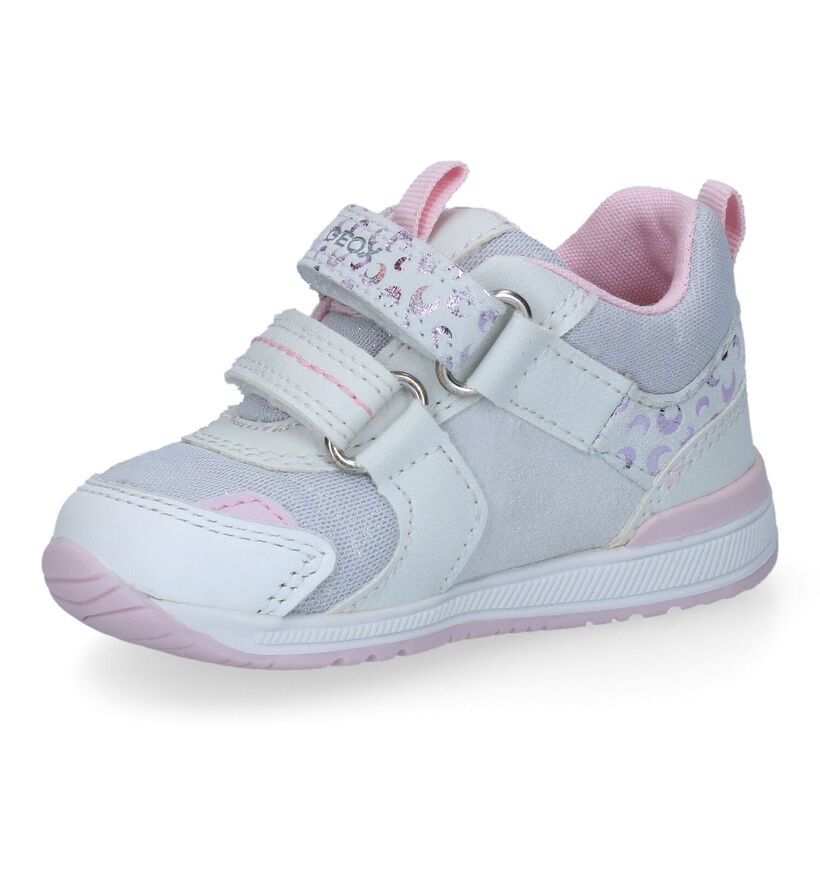 Geox Rishon Witte Sneakers voor meisjes (310986) - geschikt voor steunzolen