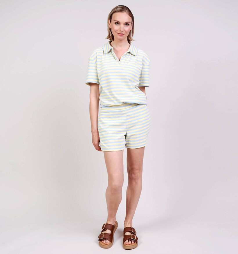 JDY Terry Pocket Gele/Lichtblauwe Short voor dames (374855)