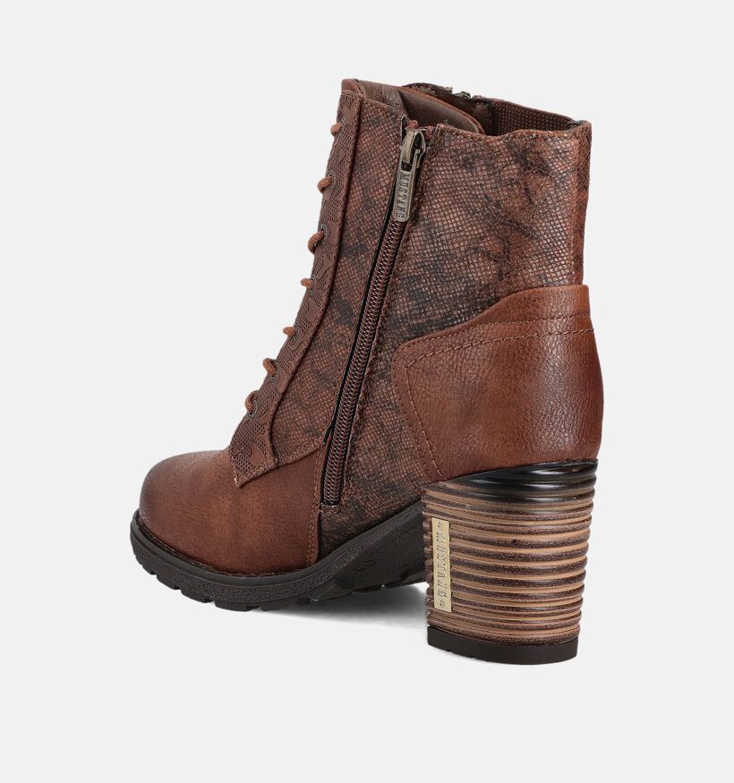 Mustang Bottines à talons en Marron pour femmes (363713)