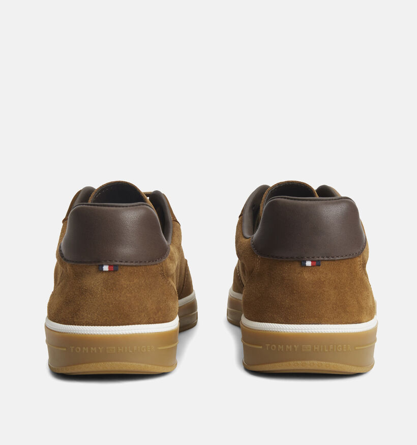 Tommy Hilfiger Lux Suede Leather Cognac Sneakers voor heren (374913) - geschikt voor steunzolen