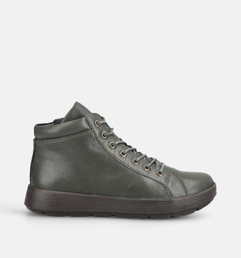 Think! Comoda Kaki Boots met Veters voor dames (381351) - geschikt voor steunzolen