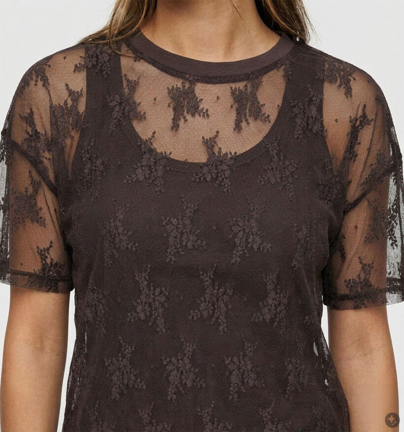 Vero Moda Nikita Blouse en Marron fonc&eacute; pour femmes (381943)