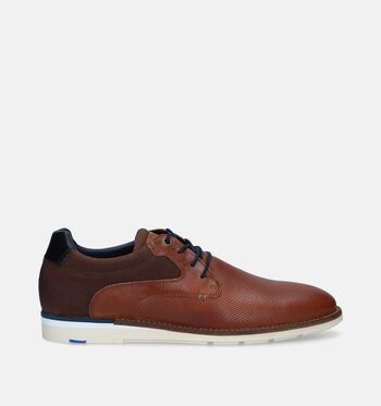 Veterschoenen cognac