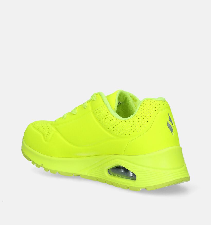 Skechers Uno Gen 1 Baskets en Jaune fluo pour filles (345341)