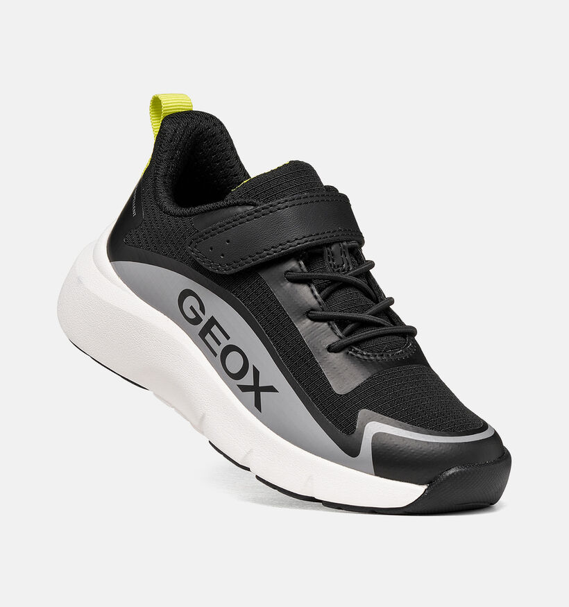 Geox Pro-Ran Boy Baskets basses en Noir pour gar&ccedil;ons (377723) - pour semelles orthop&eacute;diques