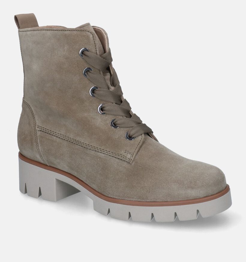 Gabor Best Fitting Bottines en Kaki pour femmes (315230) - pour semelles orthopédiques