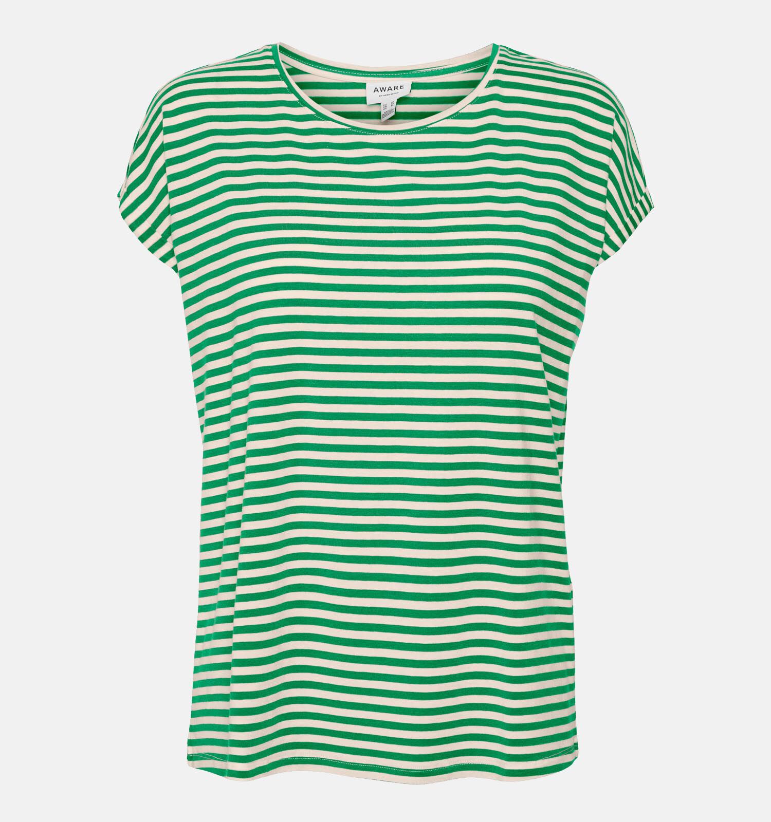 Vero Moda Ava Groen Gestreept T shirt Dames T shirts Online op