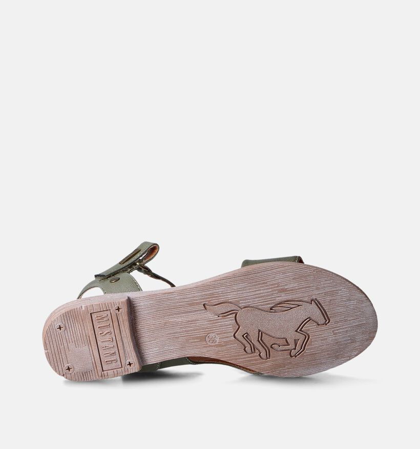 Mustang Sandales plates en Vert pour femmes (353418)