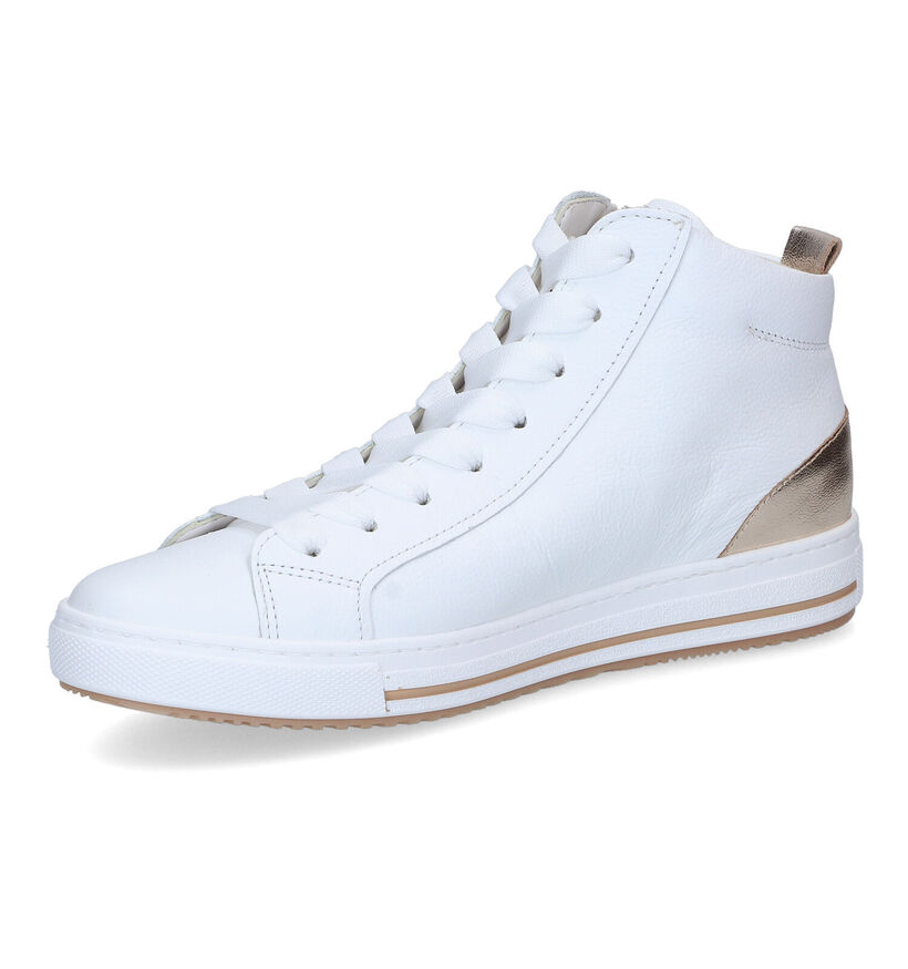 Gabor OptiFit Witte Hoge Sneakers voor dames (306119) - geschikt voor steunzolen