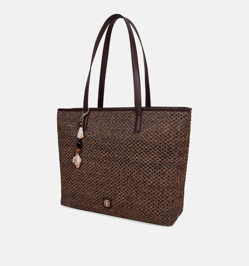 Laurent David Donkerbruine Shoppertas voor dames (373974)