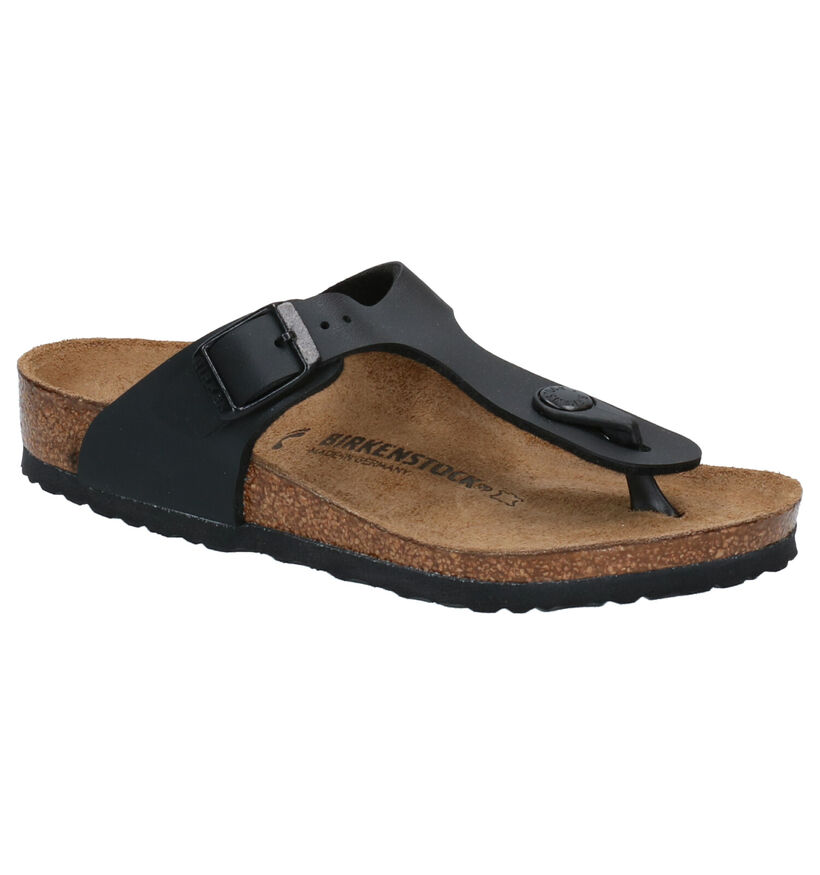 Birkenstock Gizeh Tongs en Noir pour garçons (338075)