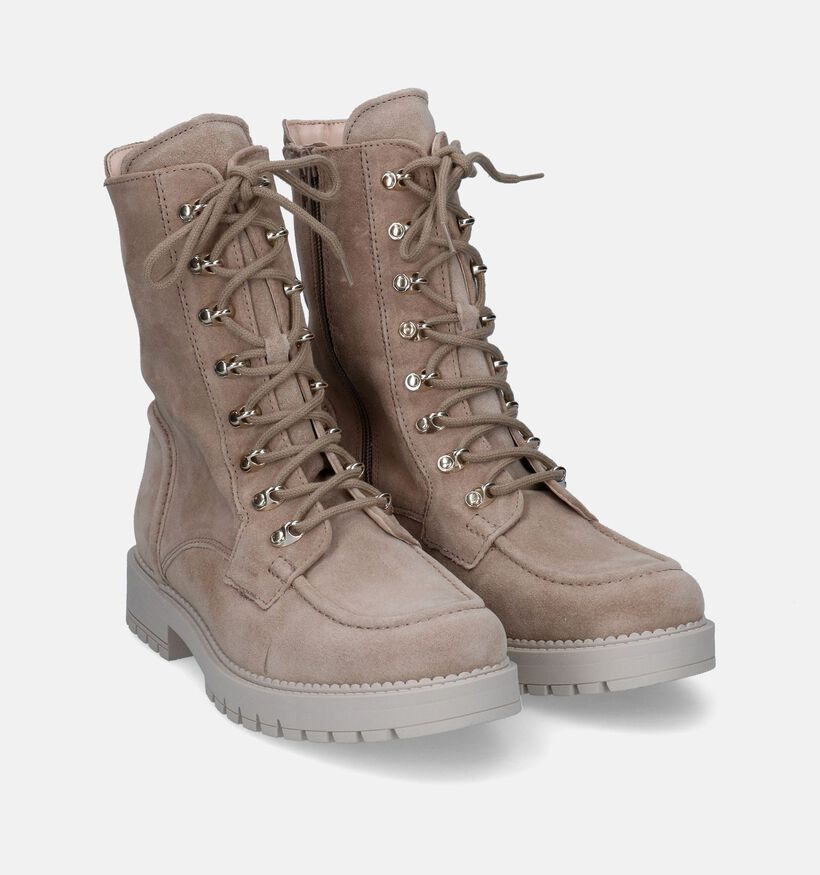 Gabor Beige Veterboots voor dames (316920) - geschikt voor steunzolen