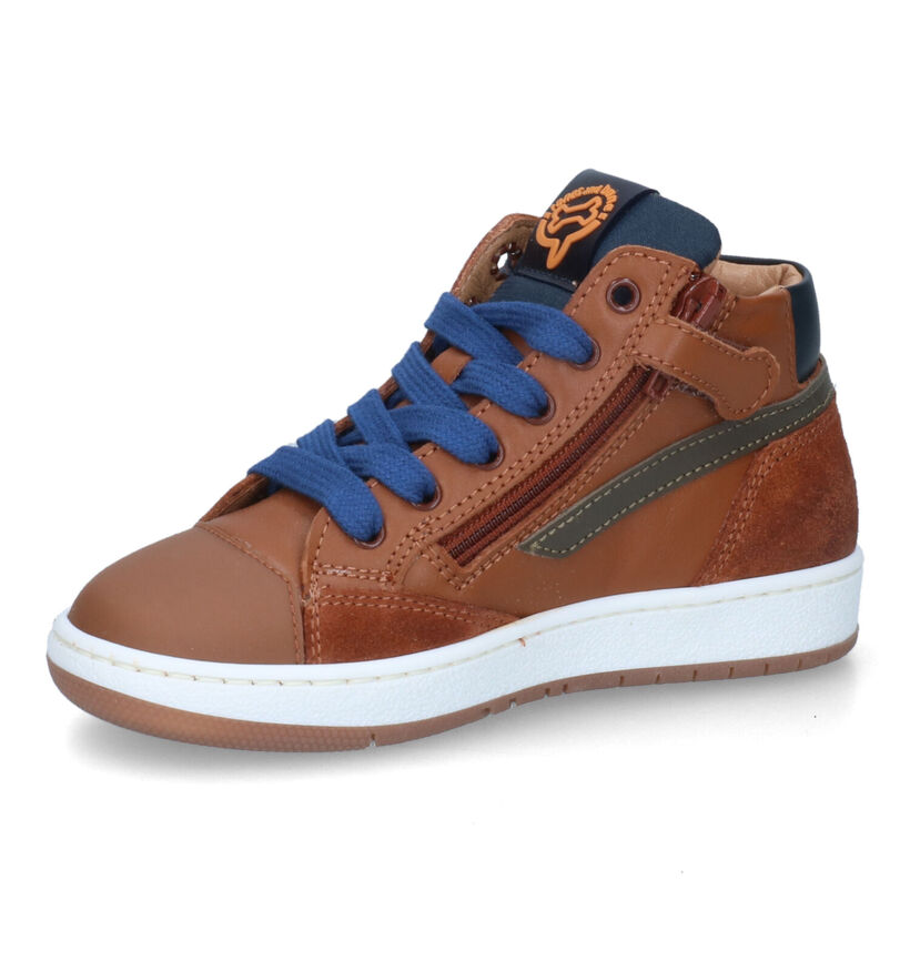 STONES and BONES Colas Blauwe Hoge Schoenen in leer (317476)