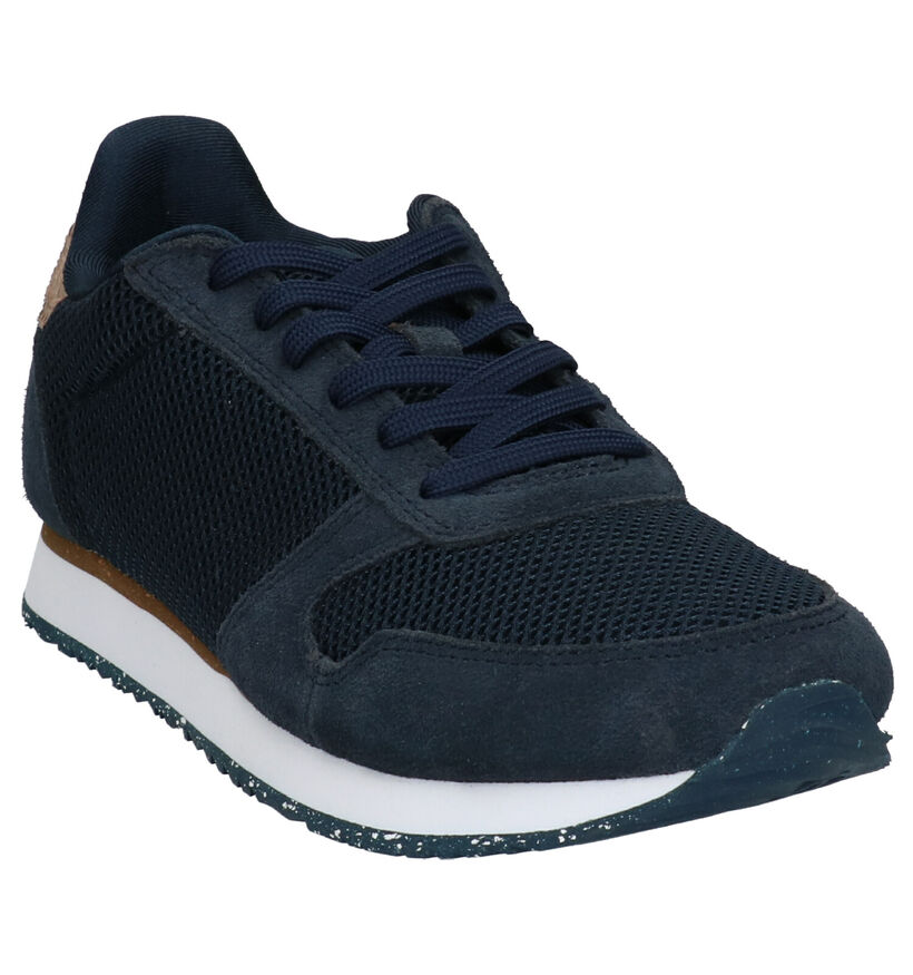 Woden Blauwe Sneakers in stof (254188)