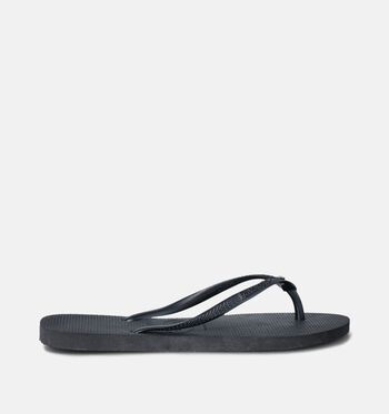 Teenslippers zwart