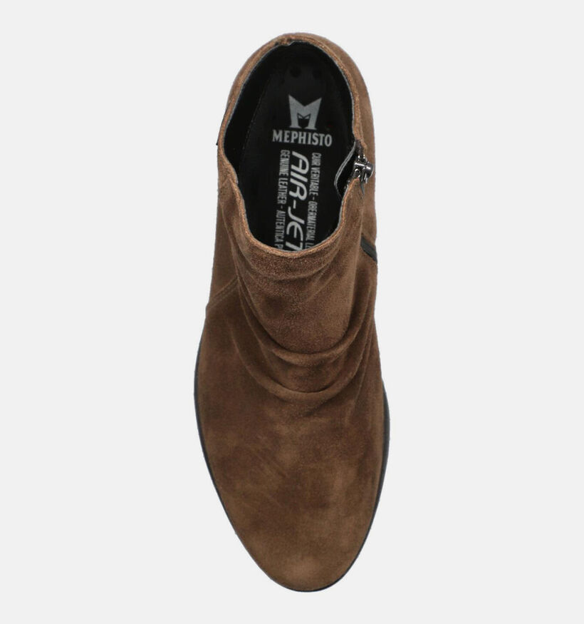 Mephisto Evangela Bruine Boots met Sleehak voor dames (379079) - geschikt voor steunzolen