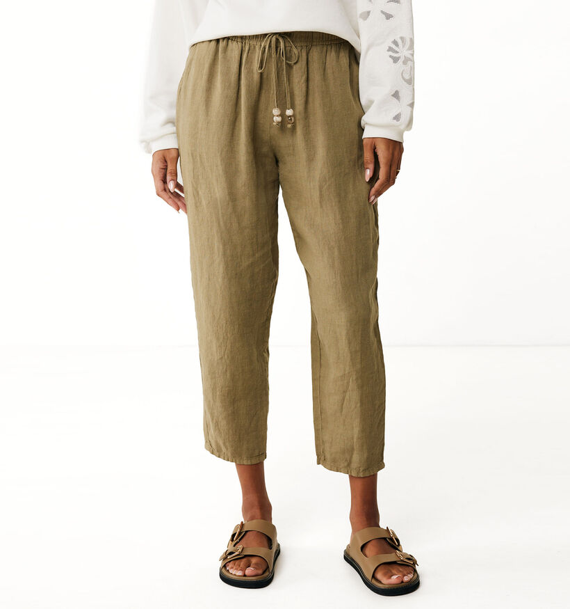 Mexx Pantalon en lin en Vert Khaki pour femmes (352769)