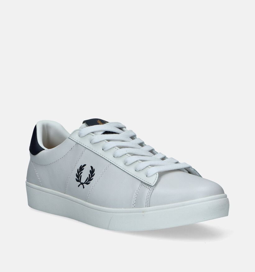 Fred Perry Spencer Leather Witte Veterschoenen voor heren (358602)