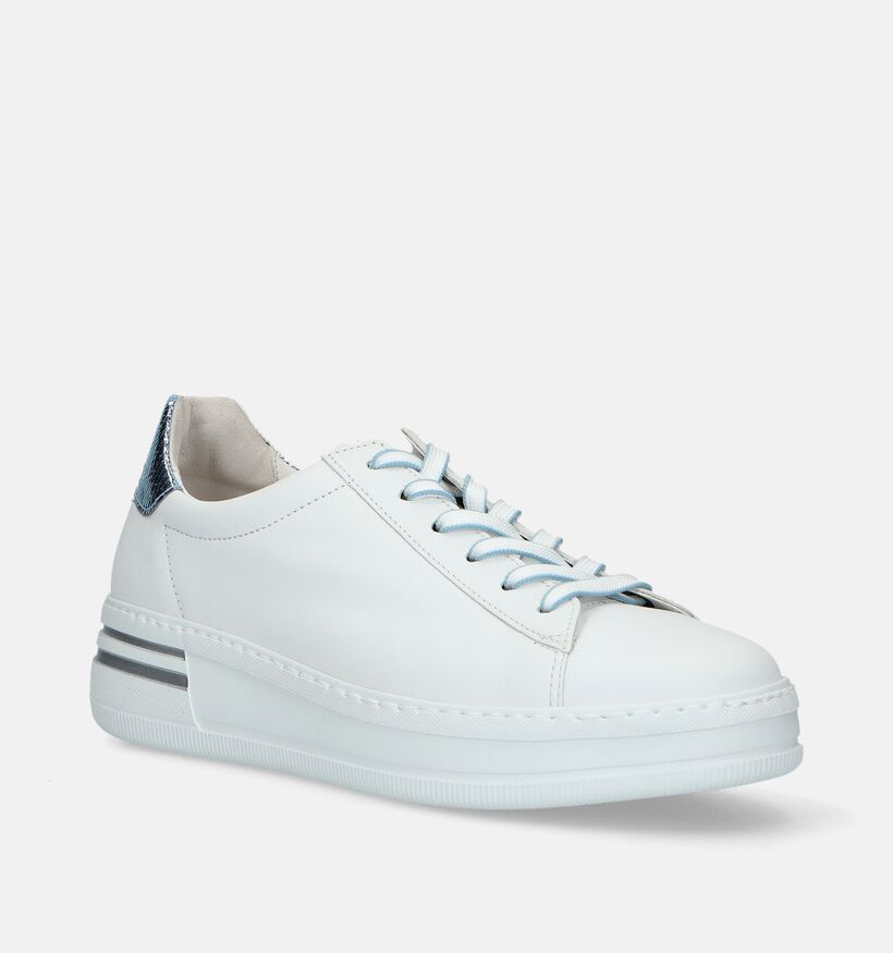 Gabor OptiFit Witte Sneakers voor dames (336151) - geschikt voor steunzolen