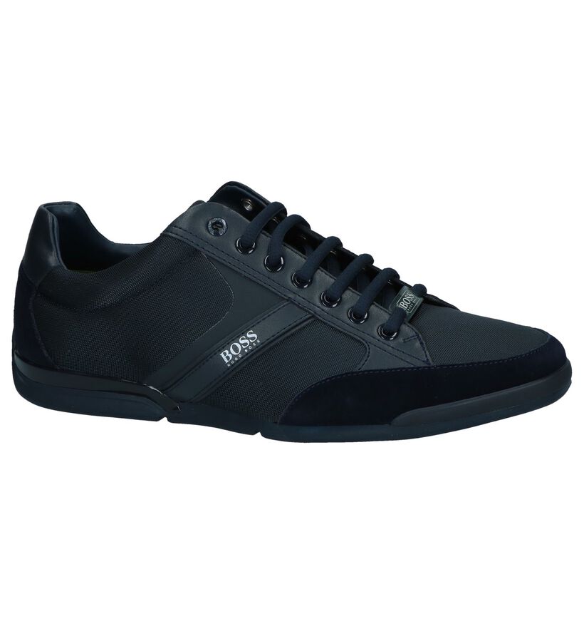 Hugo Boss Chaussures à lacets en Bleu foncé en simili cuir (240856)