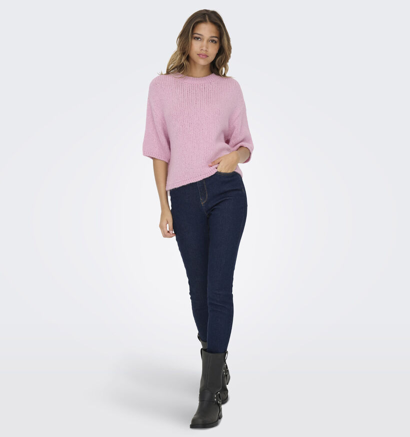 JDY Linea Roze Pull met Halflange Mouwen voor dames (367901)