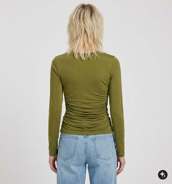 Vila T-shirts Zwart/Bruin/Groen