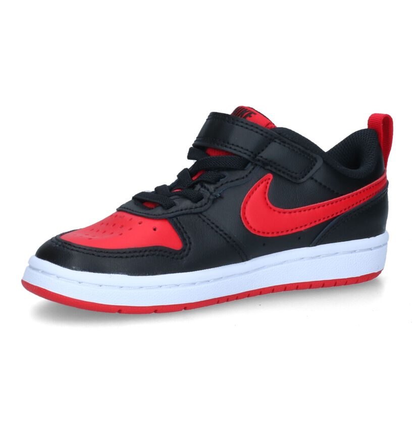 Nike Court Borough Low Zwarte Sneakers voor jongens (321351)