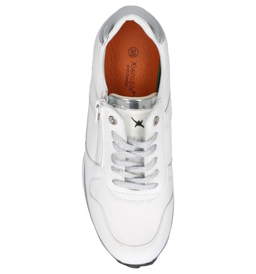 Witte Schoenen met Rits/Veter Xsensible Jersey in leer (246451)